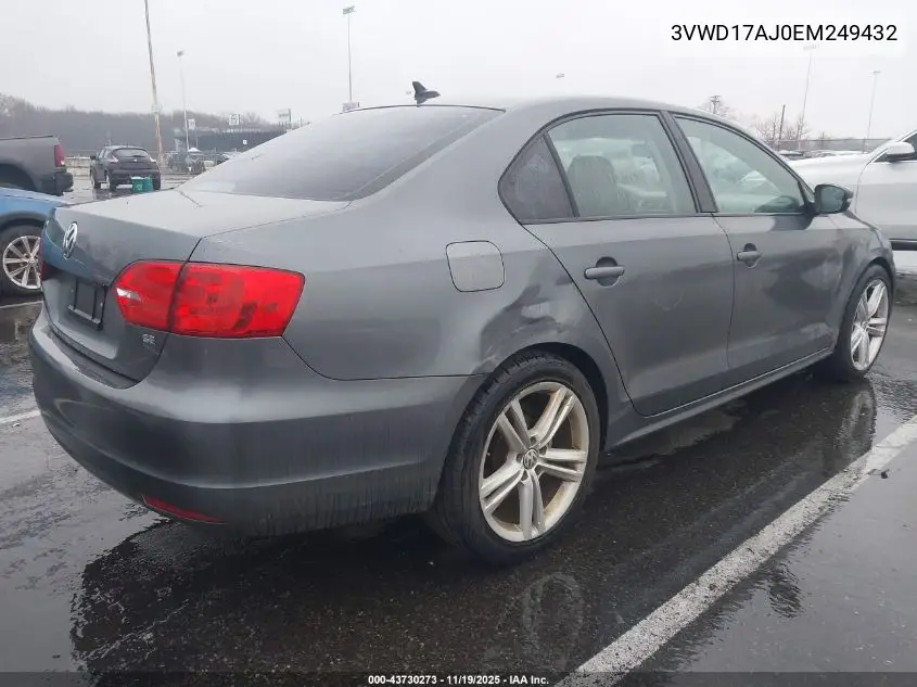 3VWD17AJ0EM249432 2014 Volkswagen Jetta 1.8T Se