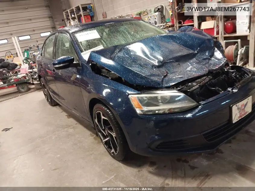 3VWD17AJ8EM267743 2014 Volkswagen Jetta 1.8T Se