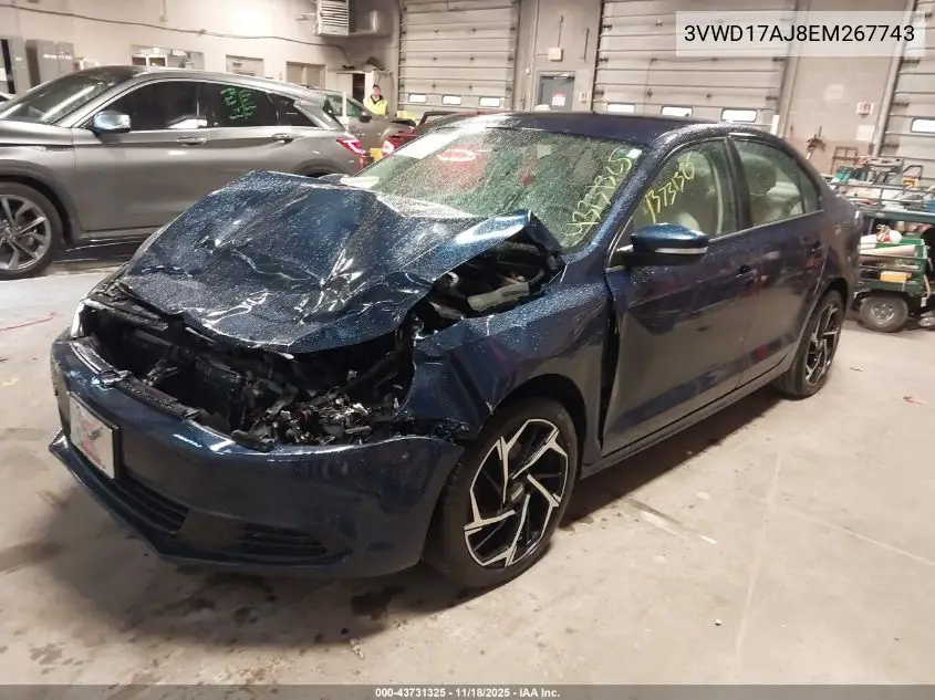 3VWD17AJ8EM267743 2014 Volkswagen Jetta 1.8T Se