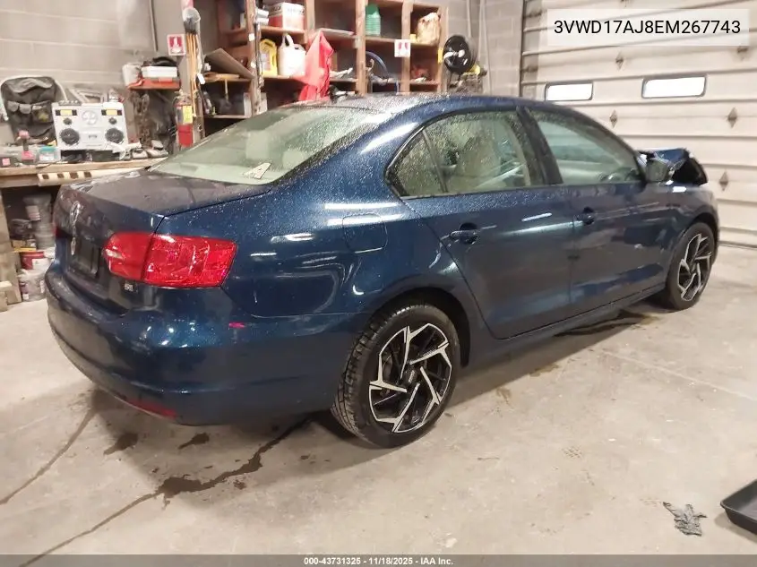 3VWD17AJ8EM267743 2014 Volkswagen Jetta 1.8T Se