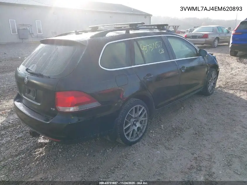 3VWML7AJ4EM620893 2014 Volkswagen Jetta Sportwagen 2.0L Tdi