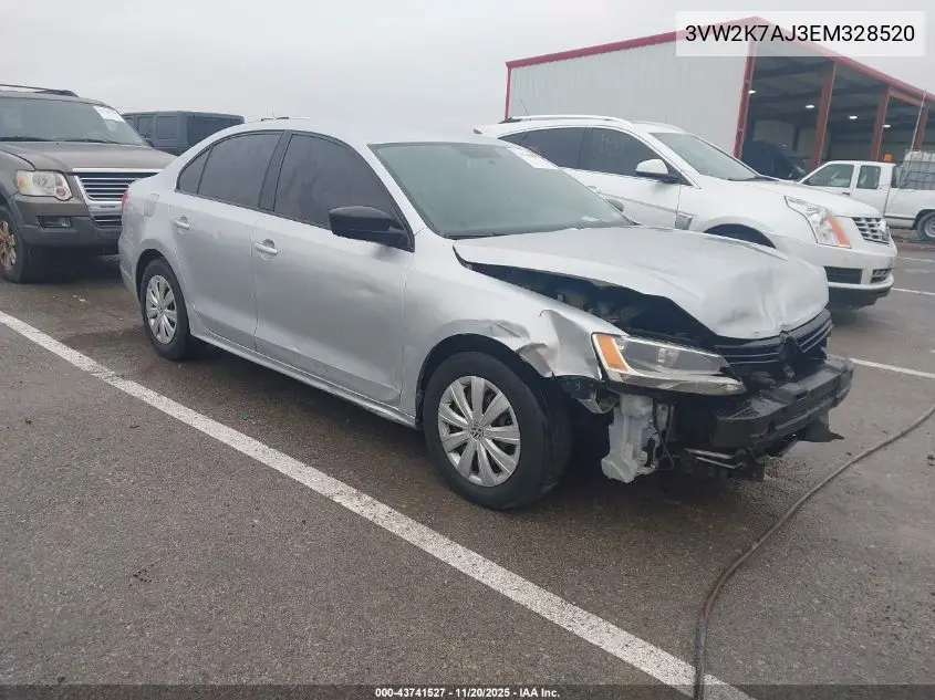 3VW2K7AJ3EM328520 2014 Volkswagen Jetta 2.0L S
