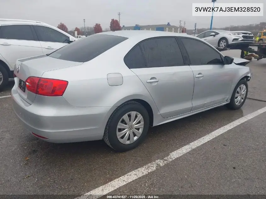 3VW2K7AJ3EM328520 2014 Volkswagen Jetta 2.0L S