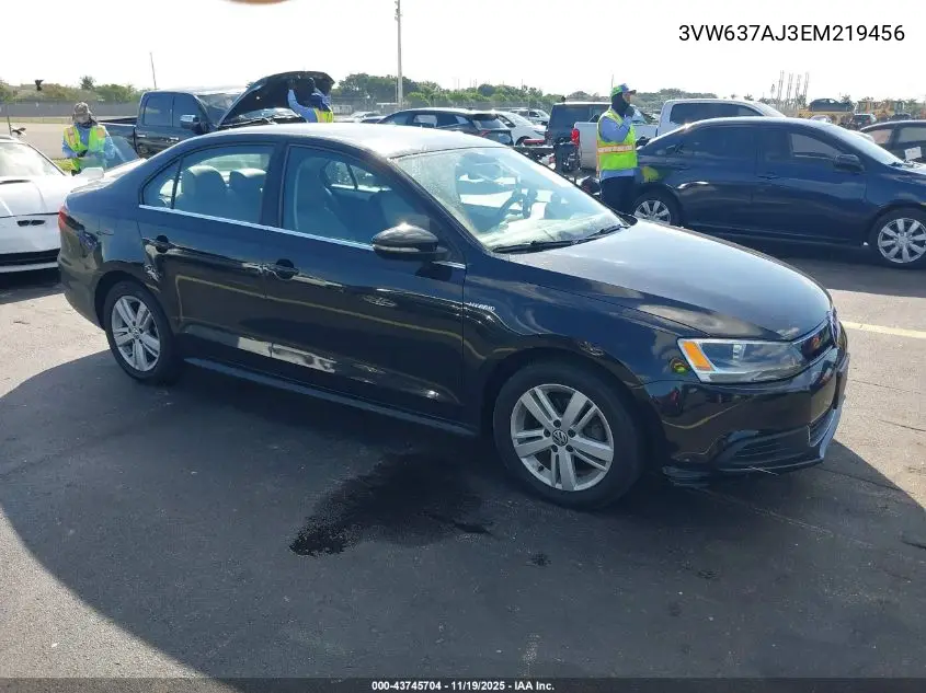 3VW637AJ3EM219456 2014 Volkswagen Jetta Hybrid Sel