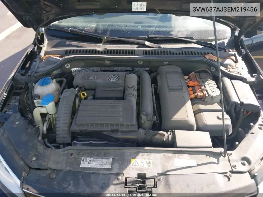 3VW637AJ3EM219456 2014 Volkswagen Jetta Hybrid Sel