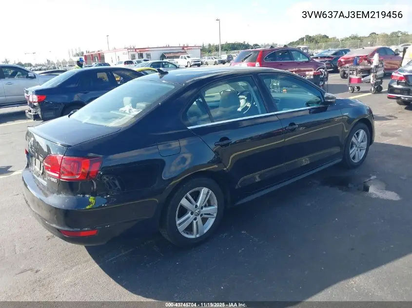 3VW637AJ3EM219456 2014 Volkswagen Jetta Hybrid Sel