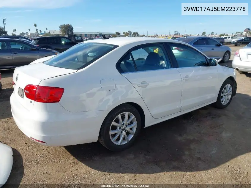 3VWD17AJ5EM223778 2014 Volkswagen Jetta 1.8T Se