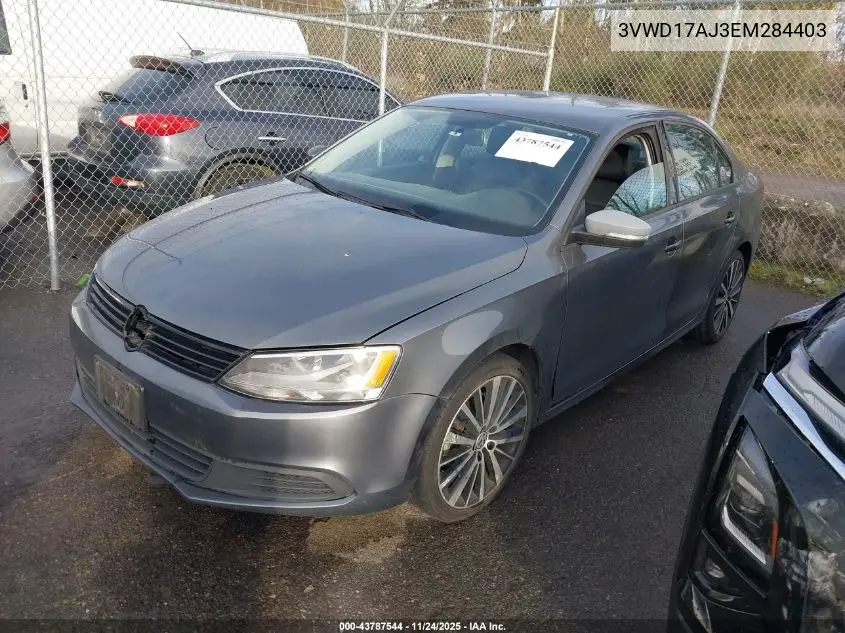 3VWD17AJ3EM284403 2014 Volkswagen Jetta 1.8T Se