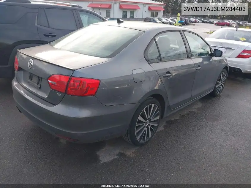 3VWD17AJ3EM284403 2014 Volkswagen Jetta 1.8T Se