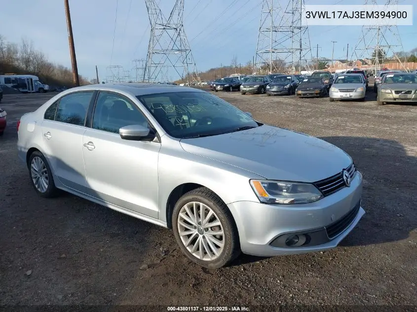 3VWL17AJ3EM394900 2014 Volkswagen Jetta 1.8T Sel