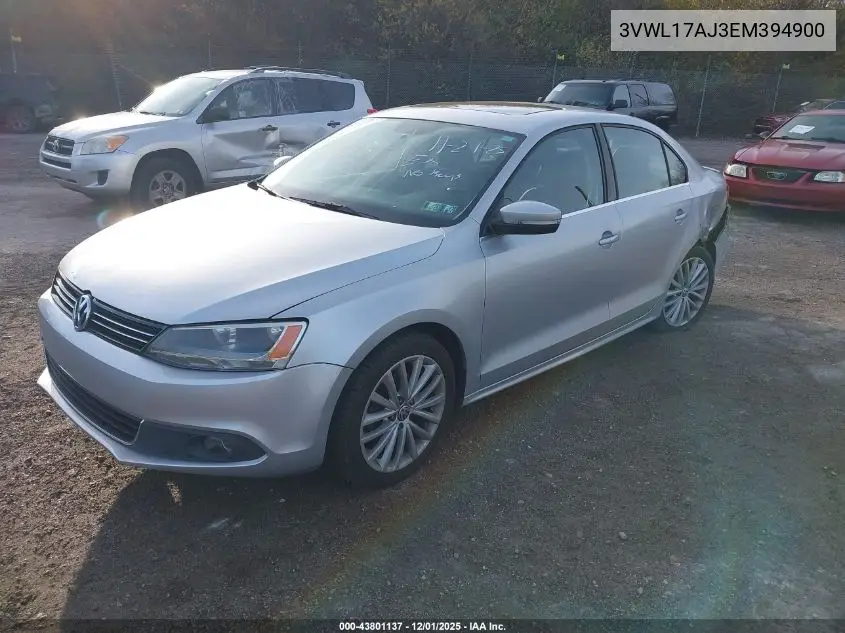 3VWL17AJ3EM394900 2014 Volkswagen Jetta 1.8T Sel
