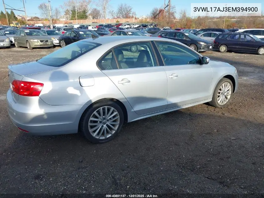 3VWL17AJ3EM394900 2014 Volkswagen Jetta 1.8T Sel