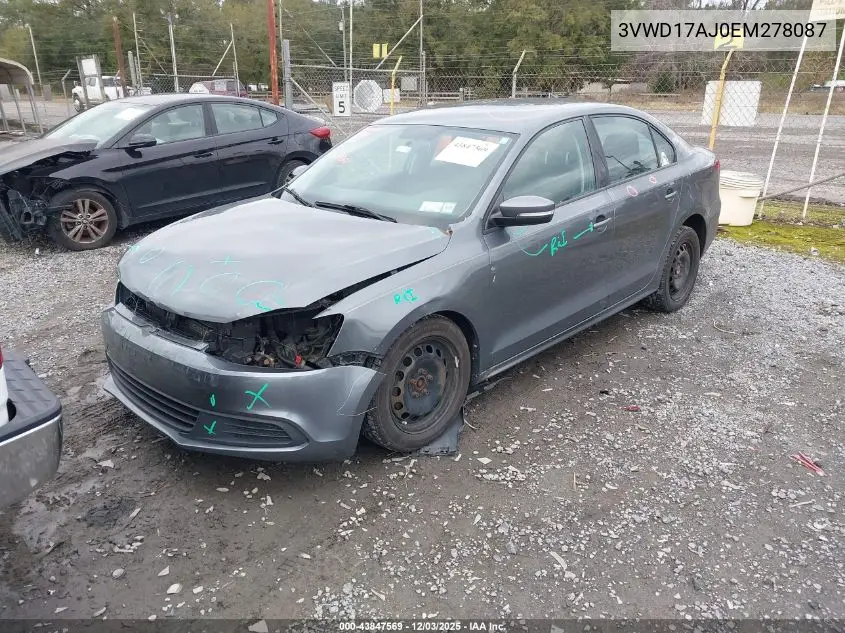 3VWD17AJ0EM278087 2014 Volkswagen Jetta 1.8T Se