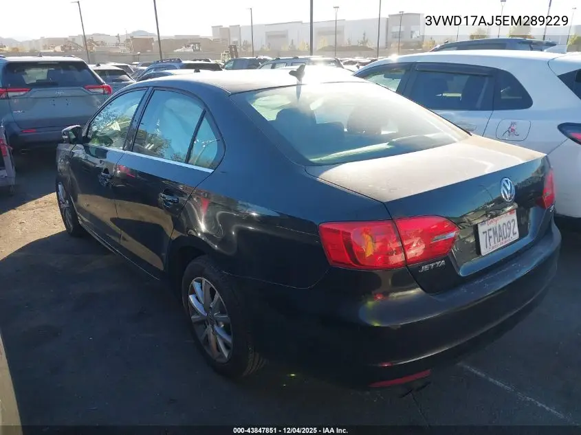 3VWD17AJ5EM289229 2014 Volkswagen Jetta 1.8T Se