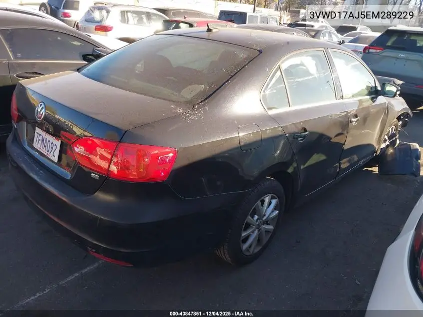 3VWD17AJ5EM289229 2014 Volkswagen Jetta 1.8T Se