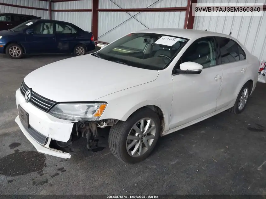 3VWB17AJ3EM360340 2014 Volkswagen Jetta 1.8T Se