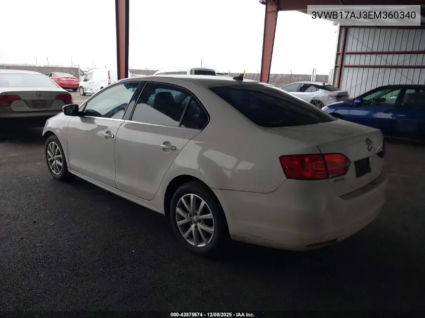 3VWB17AJ3EM360340 2014 Volkswagen Jetta 1.8T Se