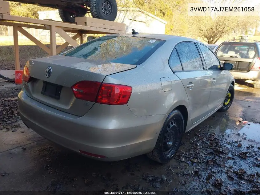 3VWD17AJ7EM261058 2014 Volkswagen Jetta 1.8T Se