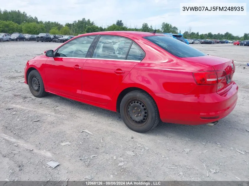 3VWB07AJ5FM248935 2015 Volkswagen Jetta Sedan