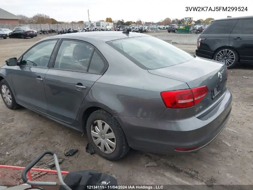 3VW2K7AJ5FM299524 2015 Volkswagen Jetta Sedan