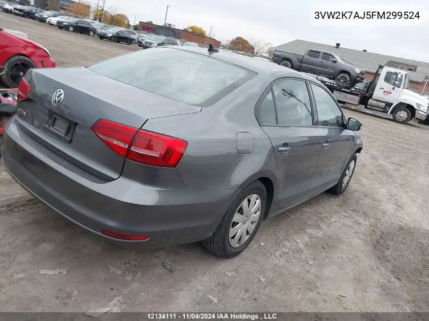 3VW2K7AJ5FM299524 2015 Volkswagen Jetta Sedan