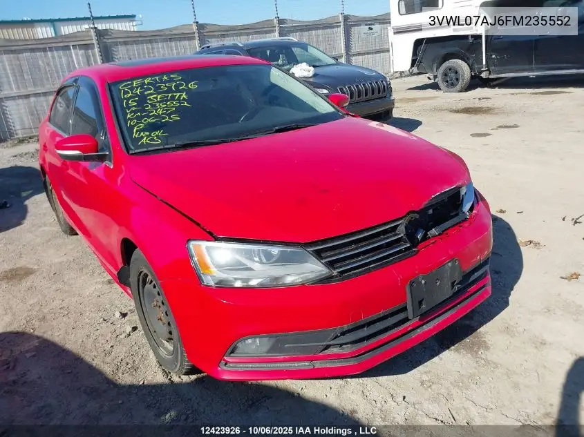 3VWL07AJ6FM235552 2015 Volkswagen Jetta 1.8 Tsi Highline