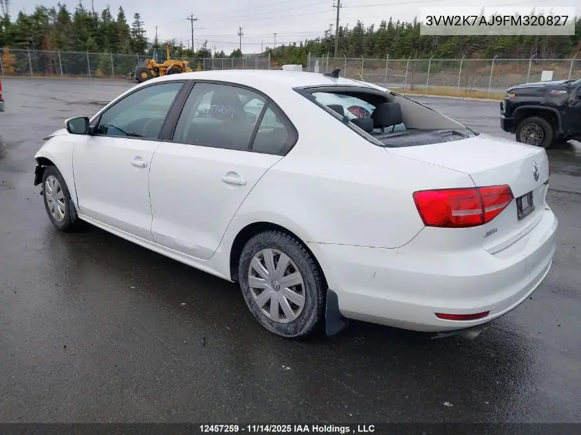 3VW2K7AJ9FM320827 2015 Volkswagen Jetta 2.0L Trendline/2.0L Trendline+