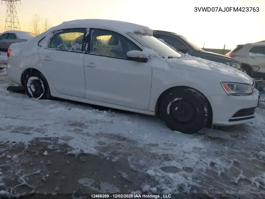 3VWD07AJ0FM423763 2015 Volkswagen Jetta 1.8 Tsi Comfortline/1.8 Tsi Trendline+