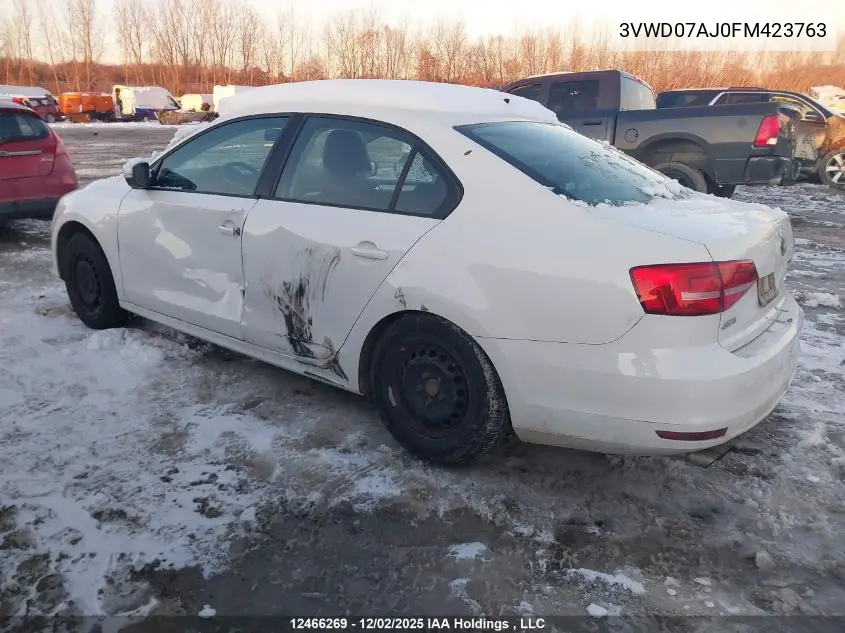 3VWD07AJ0FM423763 2015 Volkswagen Jetta 1.8 Tsi Comfortline/1.8 Tsi Trendline+