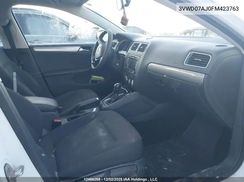 3VWD07AJ0FM423763 2015 Volkswagen Jetta 1.8 Tsi Comfortline/1.8 Tsi Trendline+
