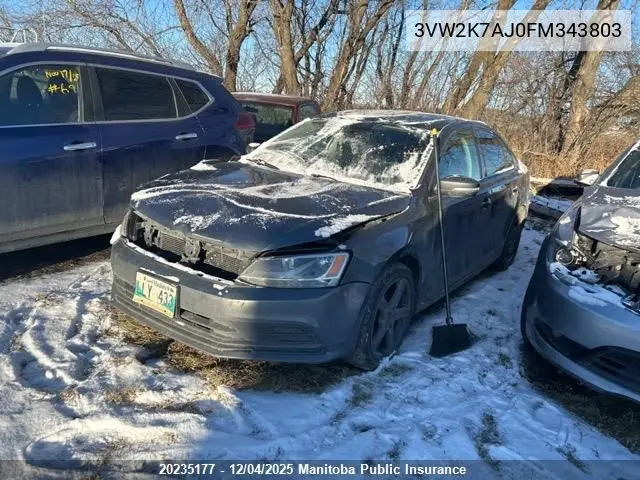 3VW2K7AJ0FM343803 2015 Volkswagen Jetta S