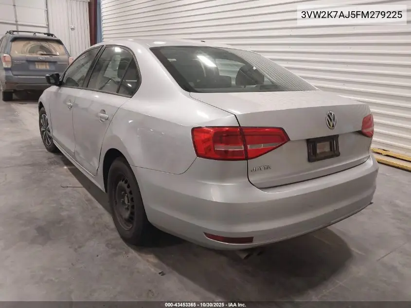 3VW2K7AJ5FM279225 2015 Volkswagen Jetta 2.0L S