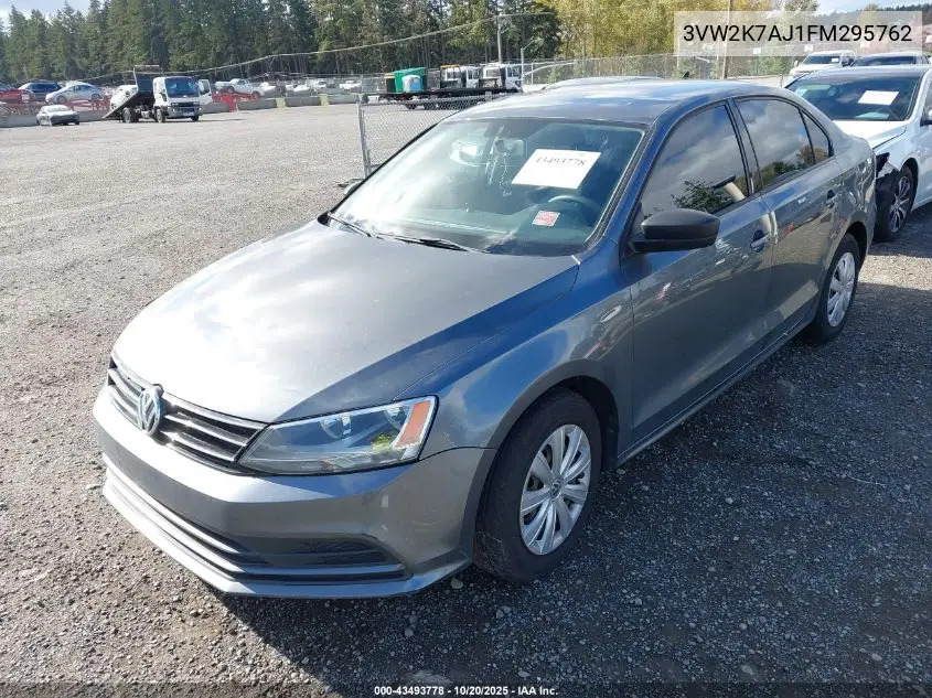 3VW2K7AJ1FM295762 2015 Volkswagen Jetta 2.0L S