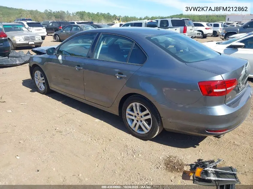 3VW2K7AJ8FM212862 2015 Volkswagen Jetta 2.0L S