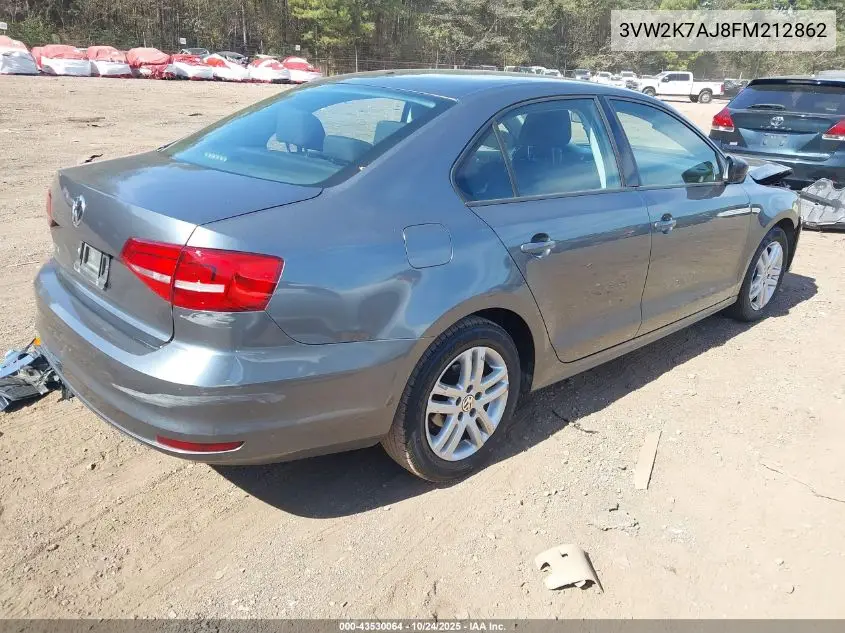 3VW2K7AJ8FM212862 2015 Volkswagen Jetta 2.0L S