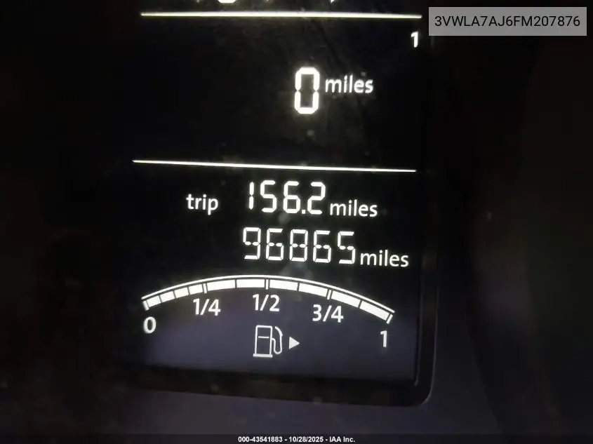3VWLA7AJ6FM207876 2015 Volkswagen Jetta 2.0L Tdi Se