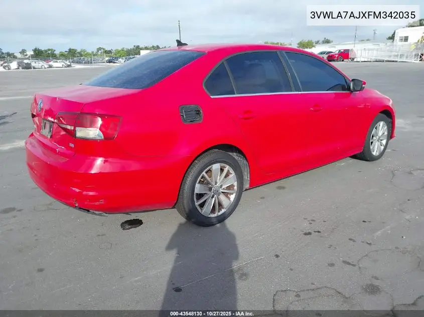 3VWLA7AJXFM342035 2015 Volkswagen Jetta 2.0L Tdi Se