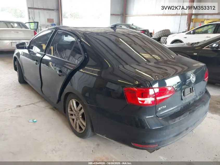3VW2K7AJ9FM353312 2015 Volkswagen Jetta 2.0L S