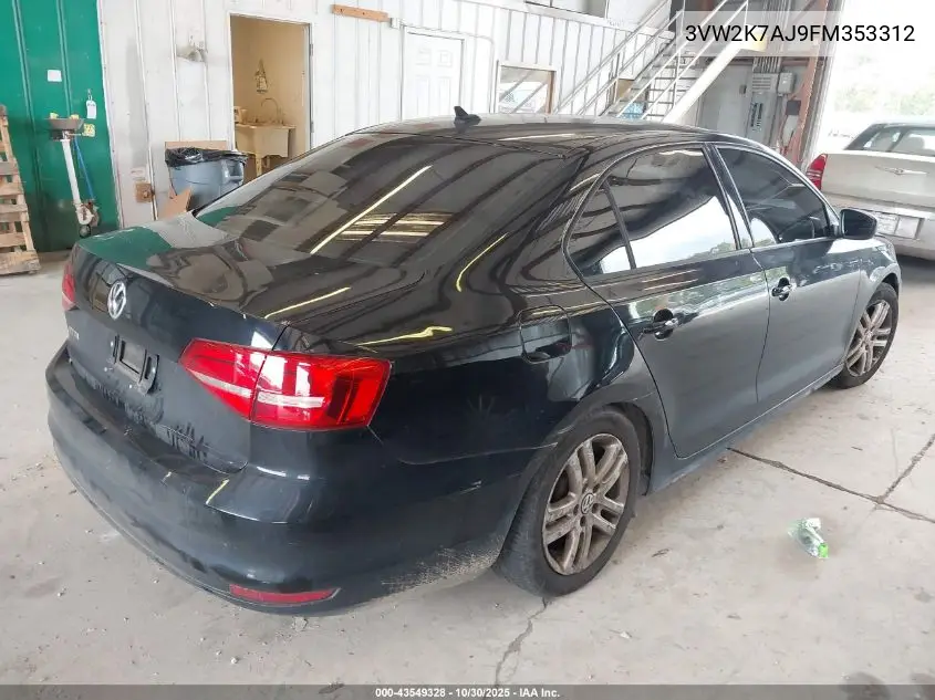 3VW2K7AJ9FM353312 2015 Volkswagen Jetta 2.0L S
