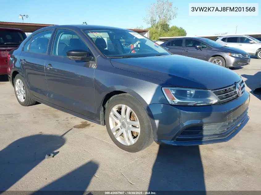 3VW2K7AJ8FM201568 2015 Volkswagen Jetta 2.0L S