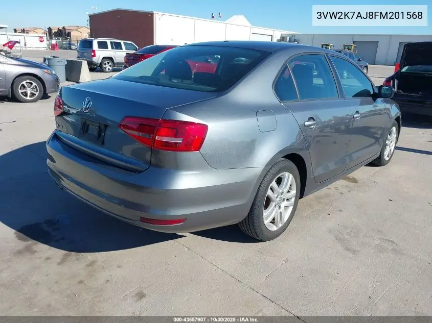 3VW2K7AJ8FM201568 2015 Volkswagen Jetta 2.0L S