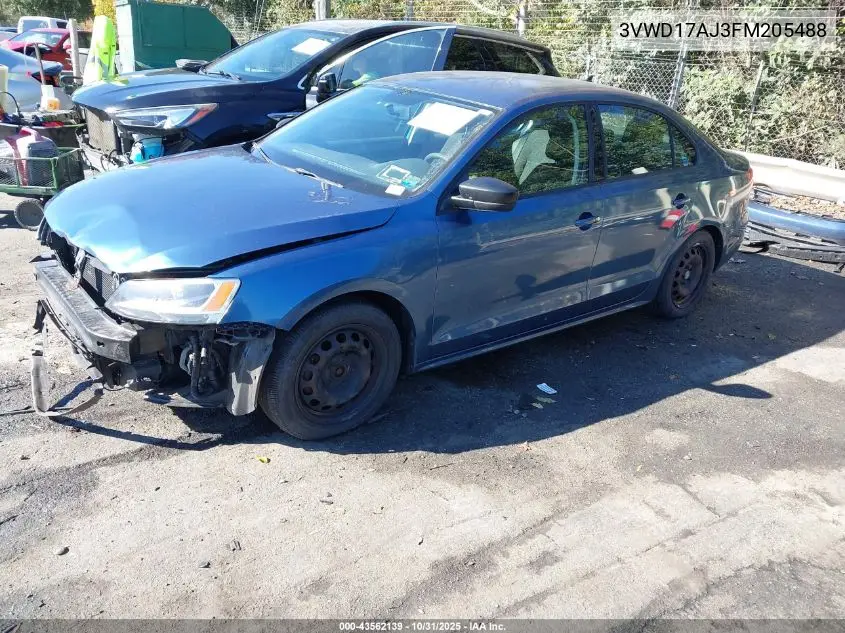 3VWD17AJ3FM205488 2015 Volkswagen Jetta 1.8T Se