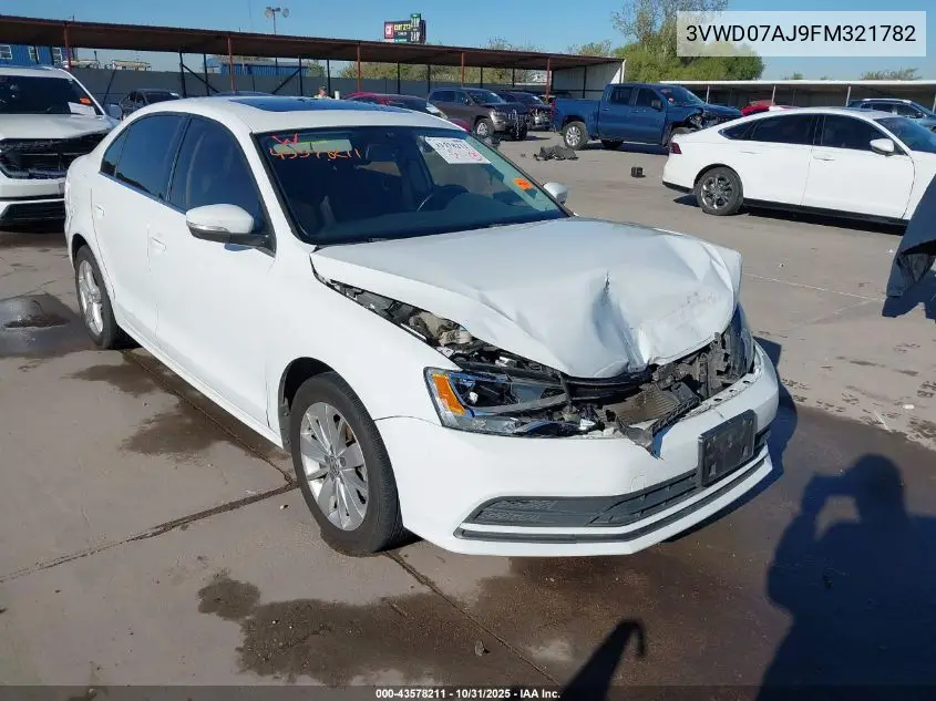 3VWD07AJ9FM321782 2015 Volkswagen Jetta 1.8T Se