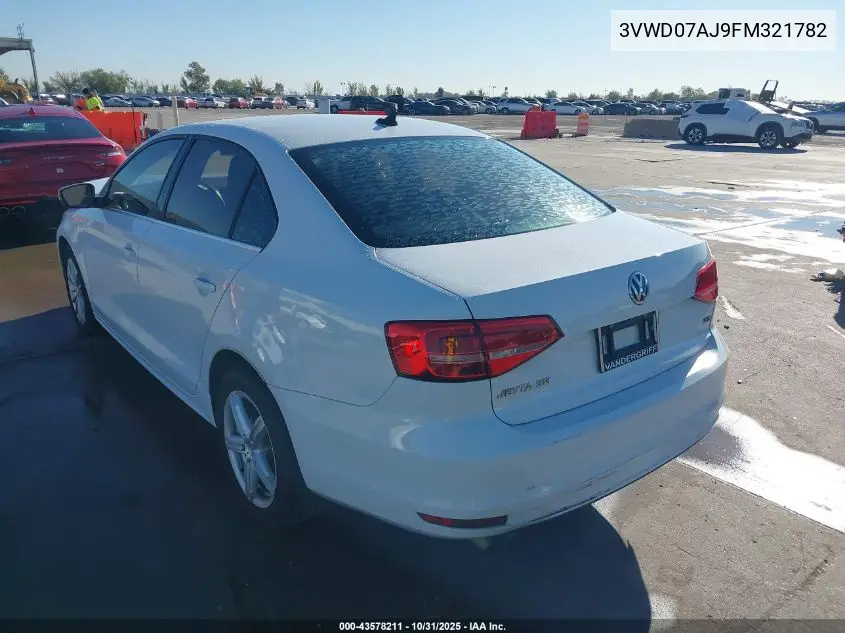 3VWD07AJ9FM321782 2015 Volkswagen Jetta 1.8T Se