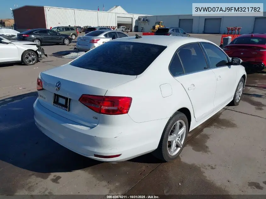 3VWD07AJ9FM321782 2015 Volkswagen Jetta 1.8T Se
