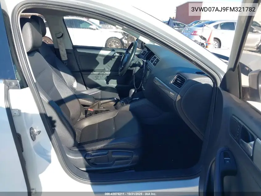 3VWD07AJ9FM321782 2015 Volkswagen Jetta 1.8T Se