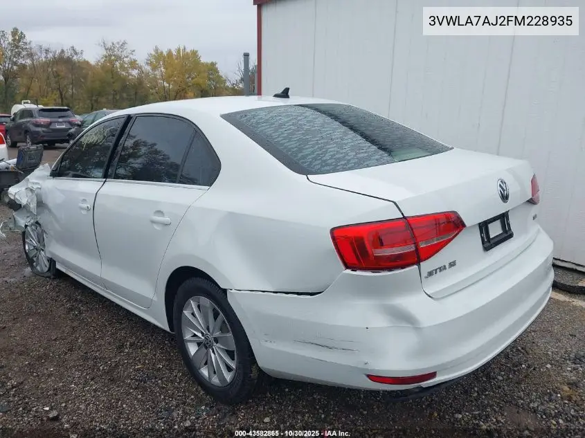 3VWLA7AJ2FM228935 2015 Volkswagen Jetta 2.0L Tdi Se