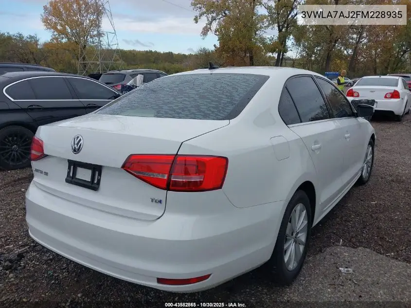 3VWLA7AJ2FM228935 2015 Volkswagen Jetta 2.0L Tdi Se