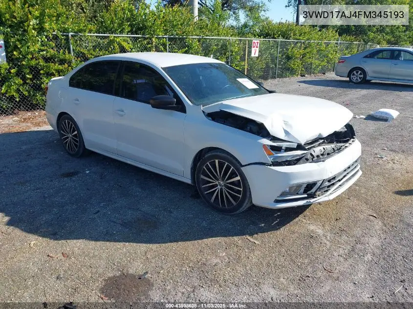 3VWD17AJ4FM345193 2015 Volkswagen Jetta 1.8T Sport