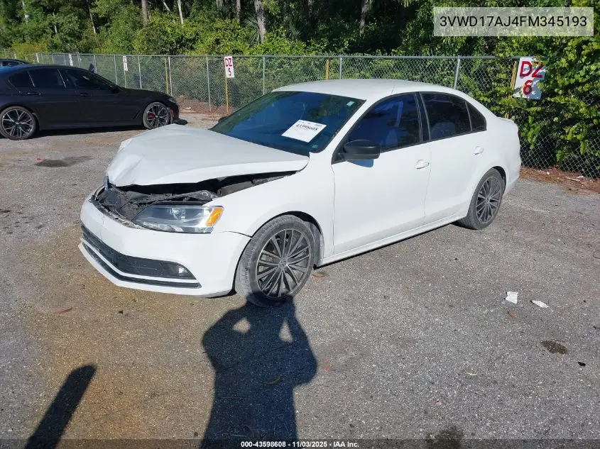 3VWD17AJ4FM345193 2015 Volkswagen Jetta 1.8T Sport